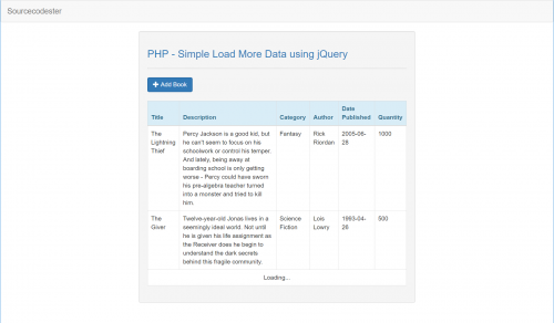 Simple Load More Data using jQuery