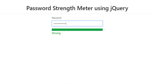 How to Create a Password Strength Meter using jQuery